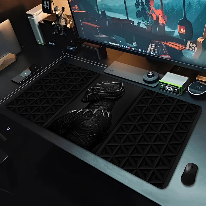 Podkładka pod mysz XXL Gaming Black Panther - Monochromatyczna czarna do biura