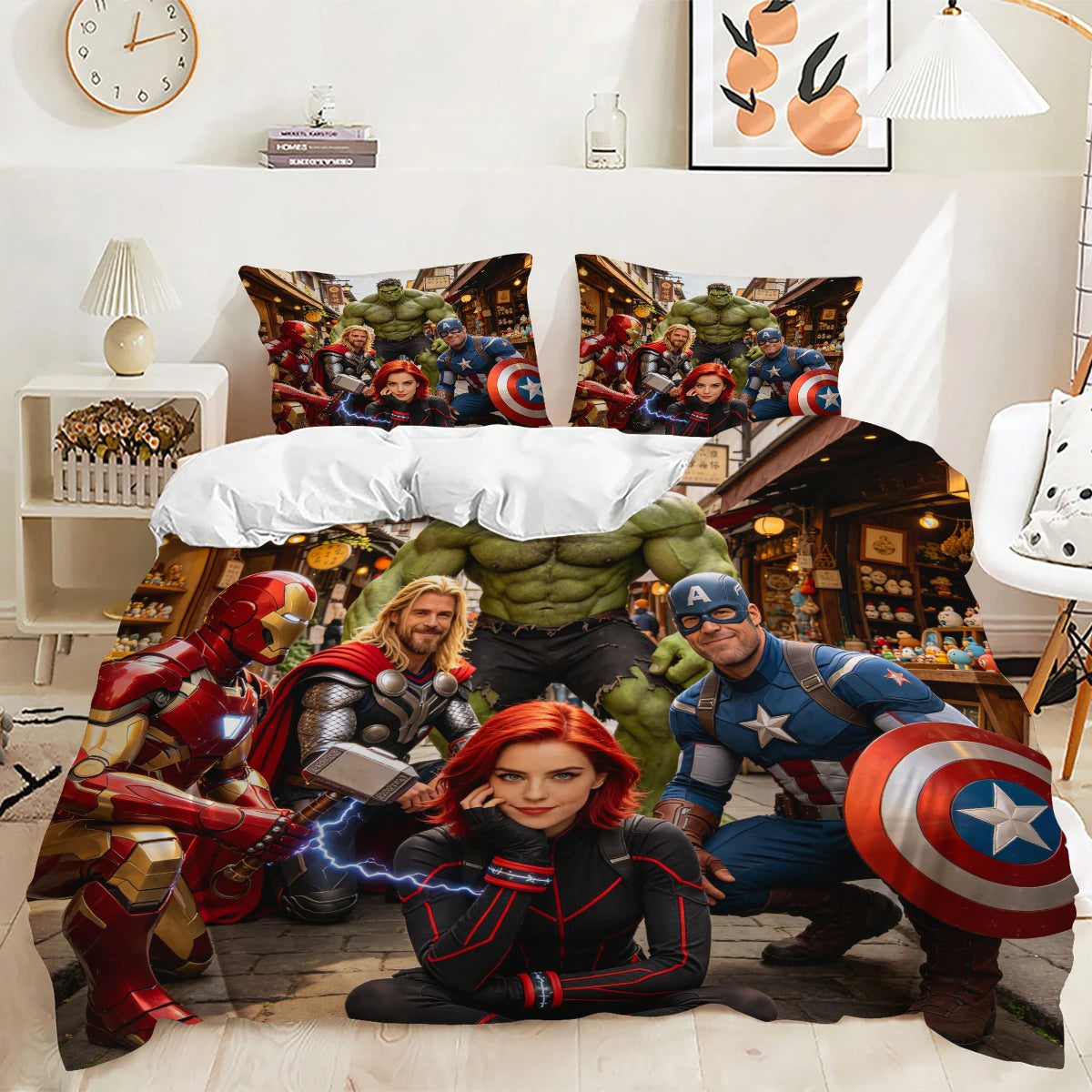 Poszwa na kołdrę Avengers — kolorowy design drużyny