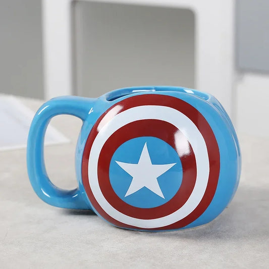 Kubek ceramiczny 3D Captain America – okrągła tarcza