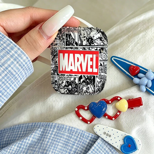 Etui na AirPods Marvel Comics – Czarno-biały motyw komiksowy