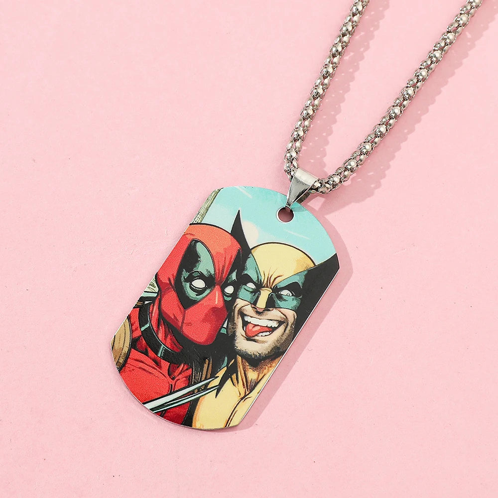 Nieśmiertelnik Deadpool i Wolverine – uśmiechnięte selfie z komiksu