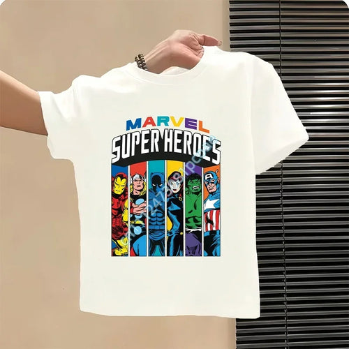 Dziecięcy T-shirt Avengers Super Heroes Portraits - biały