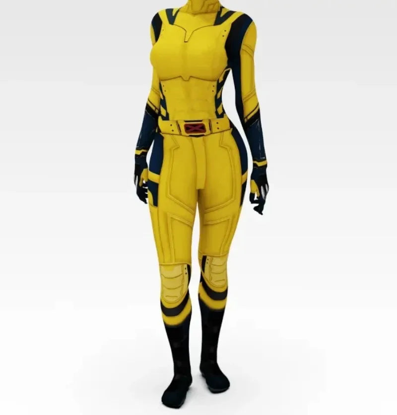 Kostium Wolverine – żółto-granatowy kombinezon