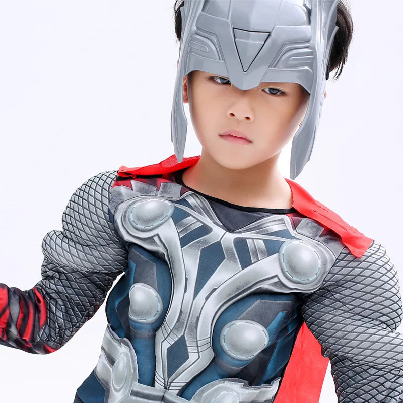 Kostium Avengers Thor — dziecięcy cosplay z młotem i hełmem