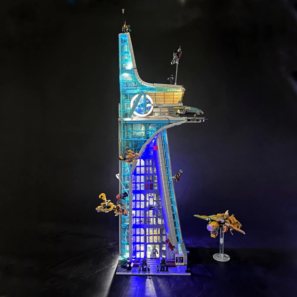 Zestaw oświetlenia LED BYB do wieży Avengers LEGO 76269 – dekoracyjne oświetlenie z pilotem