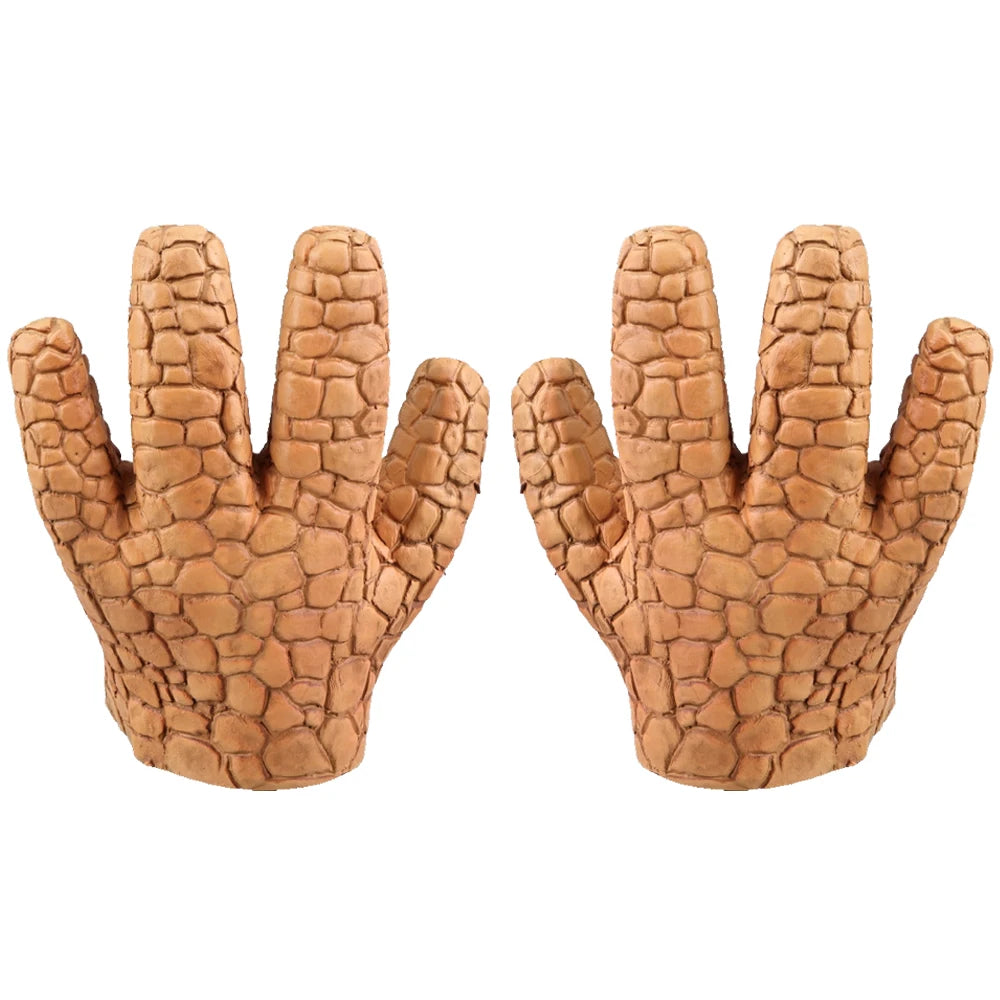 Maska i rękawice The Thing – cosplay Fantastic Four, lateks, dla dorosłych