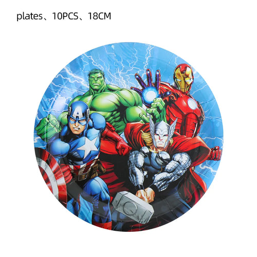 Dekoracje urodzinowe Avengers – talerze 7pouces x10