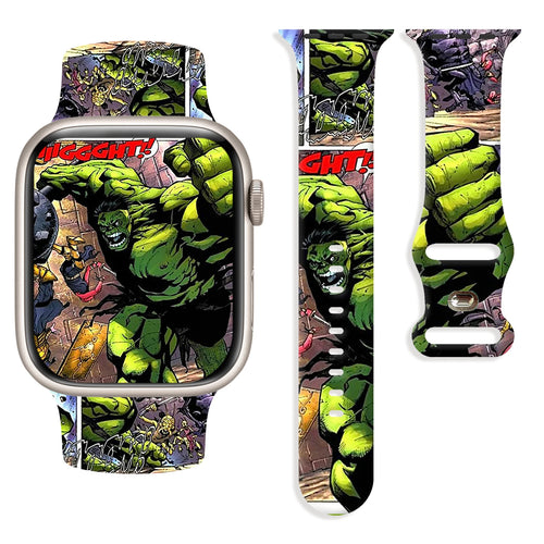 Pasek do Apple Watch Hulk – komiksowa klatka