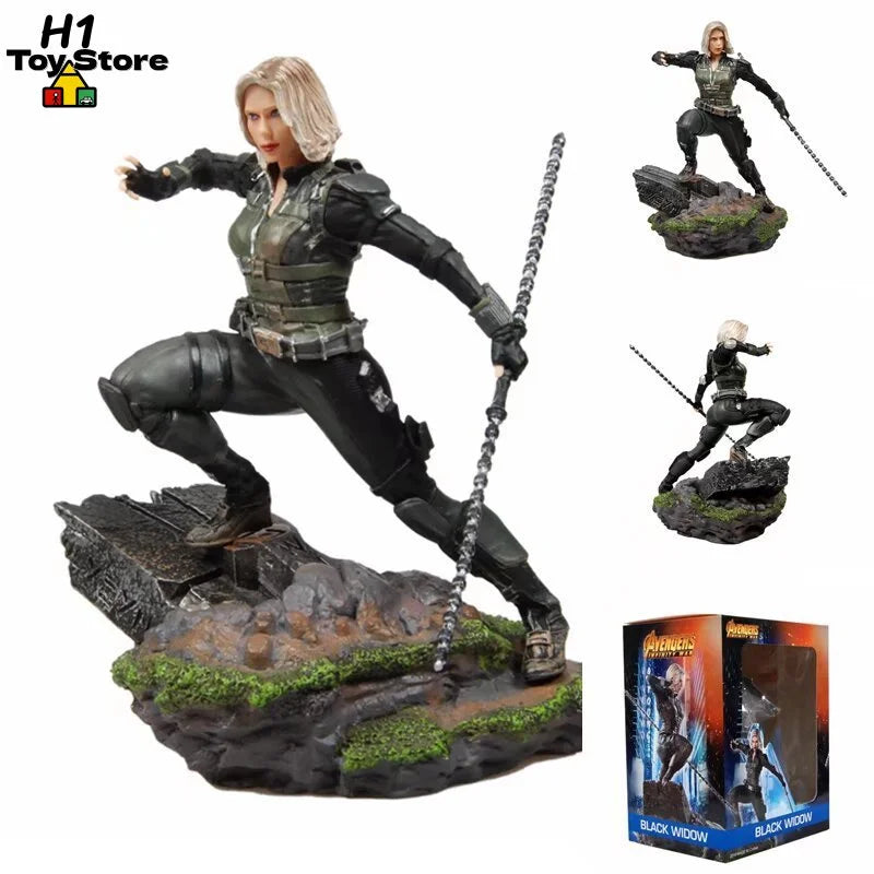 Statua Avengers Black Widow — scena w skali 1:10, pudełko kolekcjonerskie