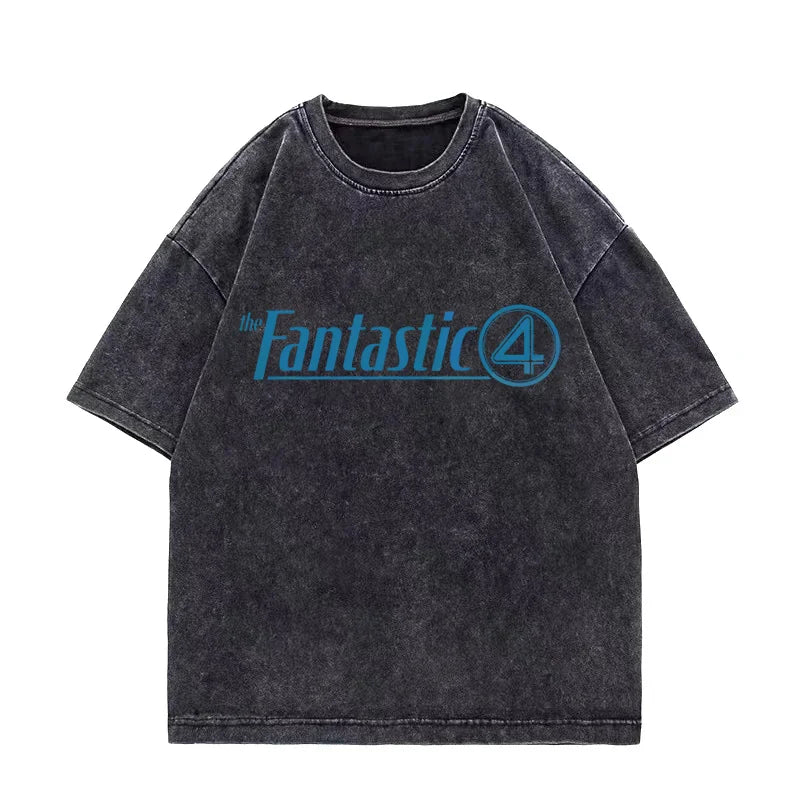 T-shirt The Fantastic 4 – sprany czarny, drużyna, fason oversize