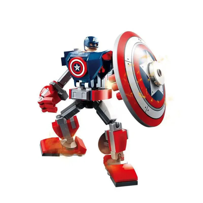 Zestaw klocków konstrukcyjnych Mecha Avengers – Captain America, Hulk, Wolverine, Thanos