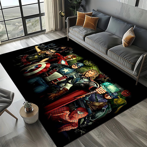 Dywan Avengers 3D – wzór z pomarańczową panterą w cętki