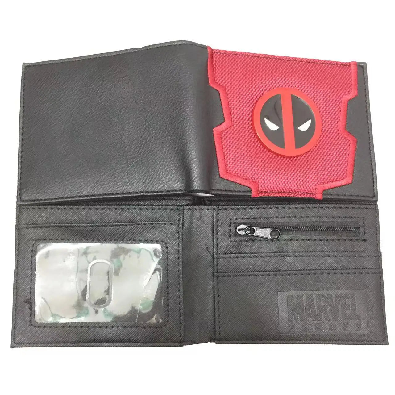 Portmonetka Avengers Deadpool – czerwona teksturowana naszywka