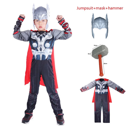 Kostium Avengers Thor — dziecięcy cosplay z młotem i hełmem