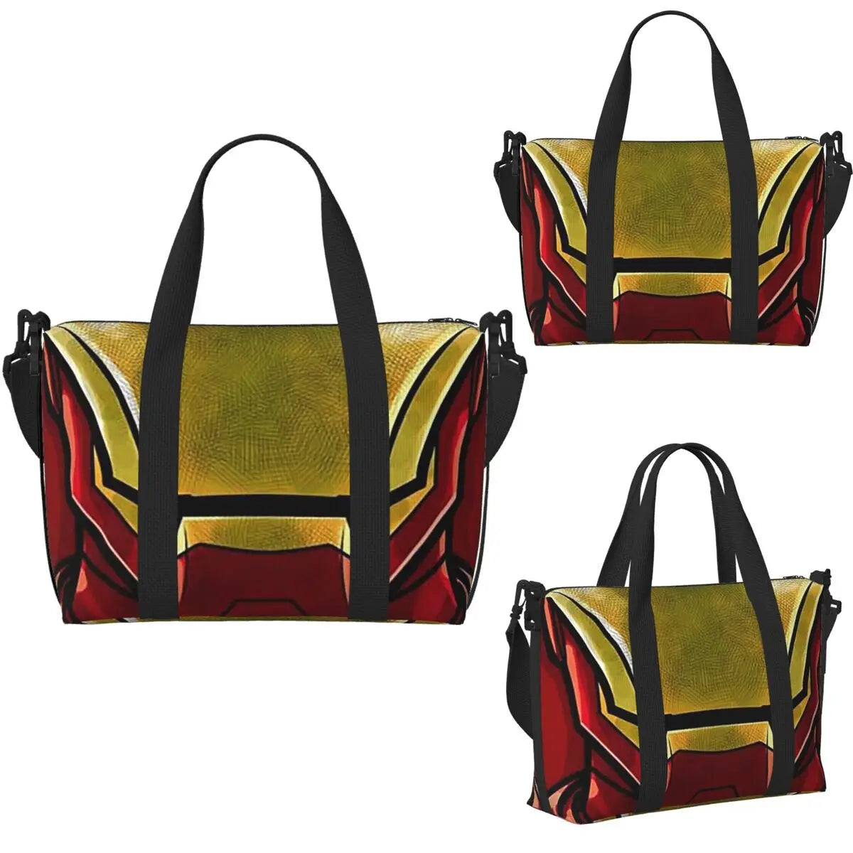 Torba typu shopper Iron Man – duży wzór czerwono-złotej maski