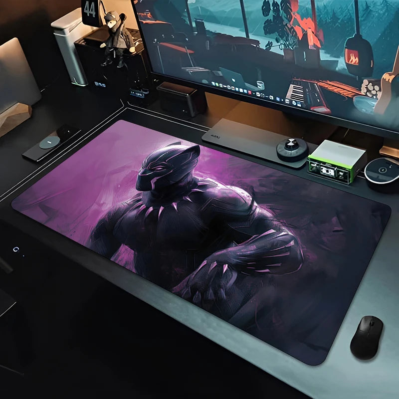 Podkładka pod mysz XXL Gaming Black Panther - Monochromatyczna czarna do biura