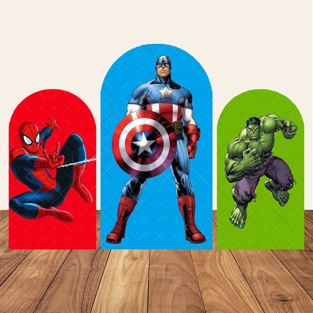 Tło imprezowe z łukiem Avengers Hulk – pięść rozbijająca szkło