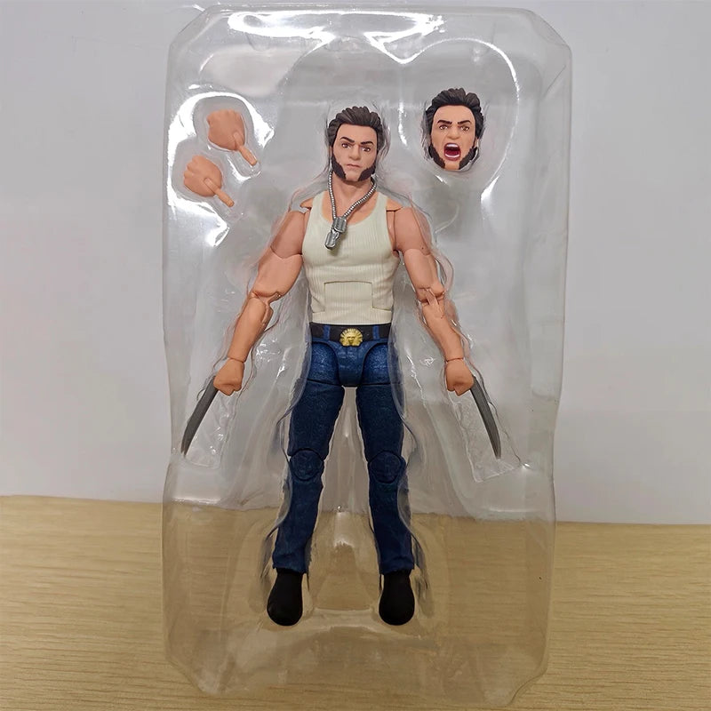 Figurka Hasbro Marvel Legends Wolverine – top na ramiączkach, dżinsy, wysunięte pazury