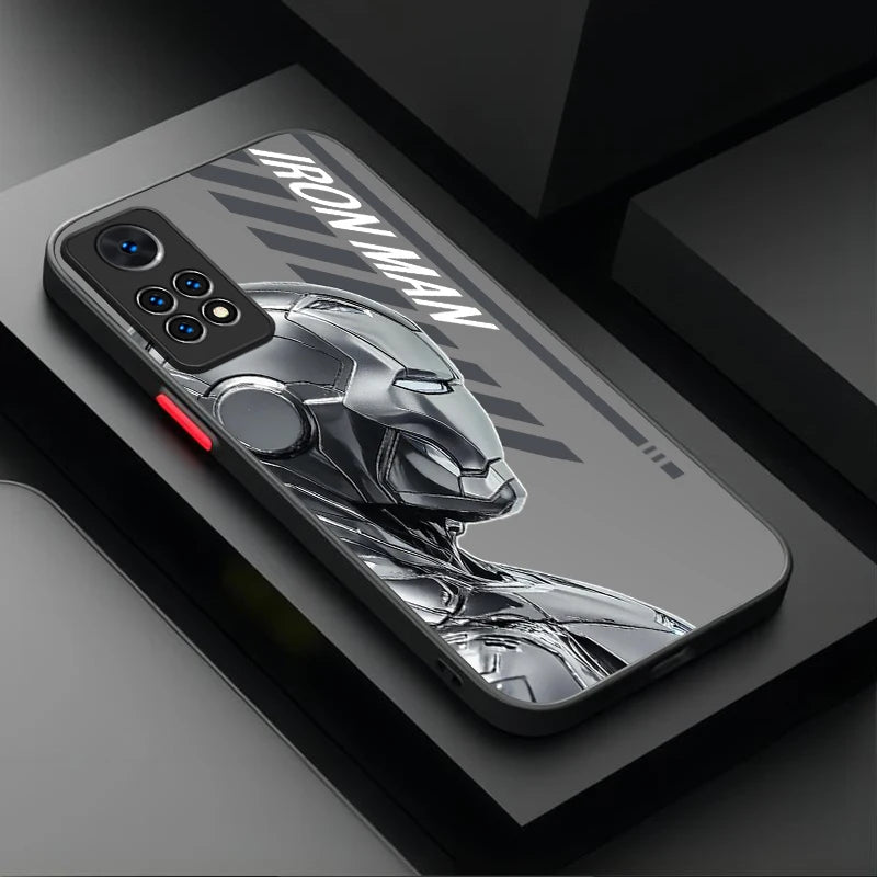 Etui Xiaomi Avengers Iron Man – metaliczny srebrny pancerz
