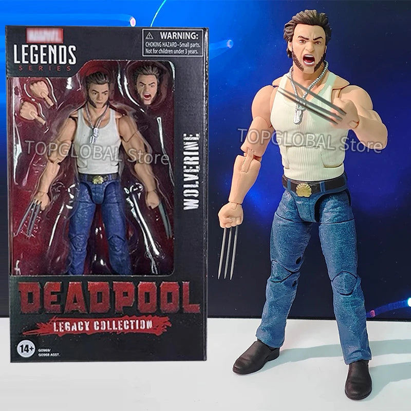 Figurka Hasbro Marvel Legends Wolverine – top na ramiączkach, dżinsy, wysunięte pazury