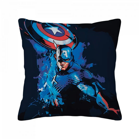 Poszewka na poduszkę Captain America – niebieska grafika wektorowa