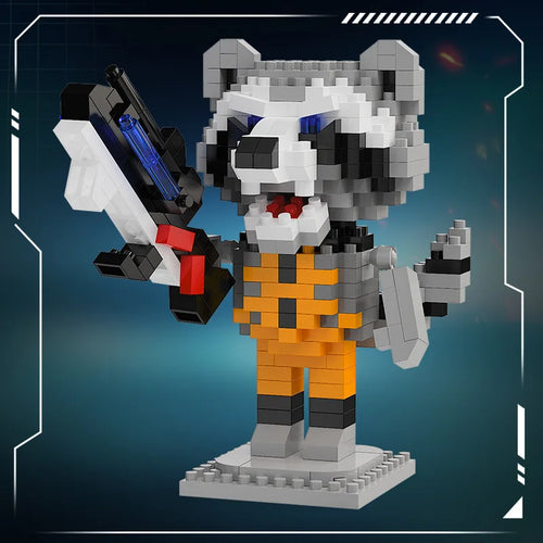 Klocki konstrukcyjne Avengers Rocket Raccoon Chibi — karabin laserowy