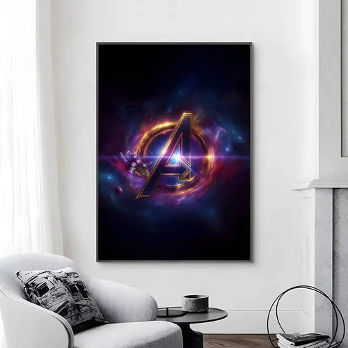 Plakat Avengers Infinity War – minimalistyczny projekt z logo A