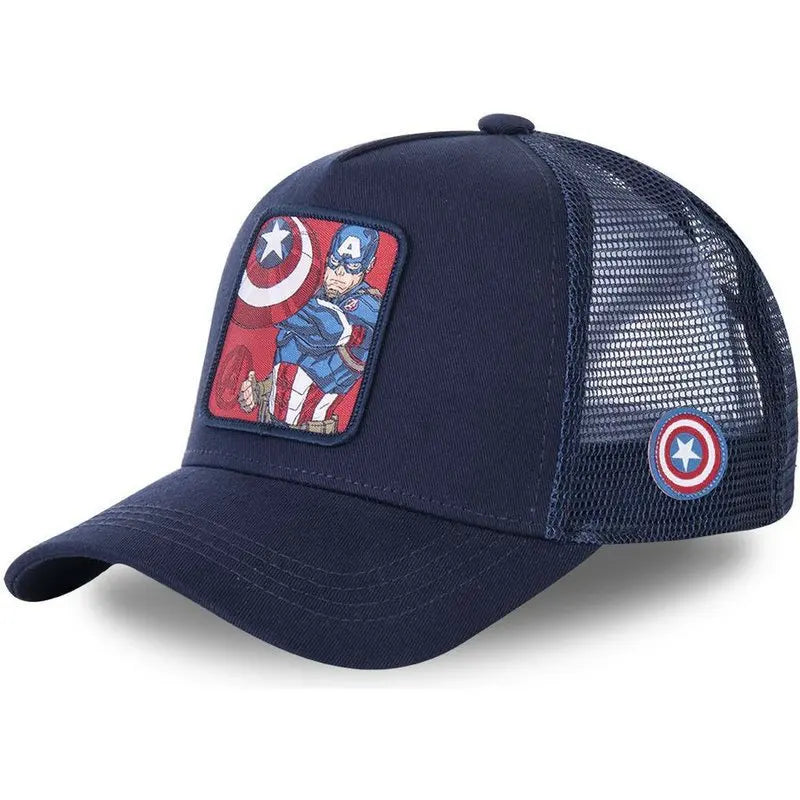 Czapka z daszkiem Captain America – granatowo-czerwona