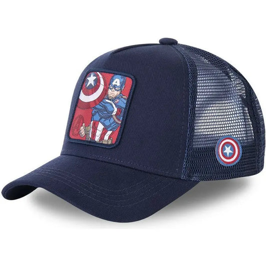 Czapka z daszkiem Captain America – granatowo-czerwona