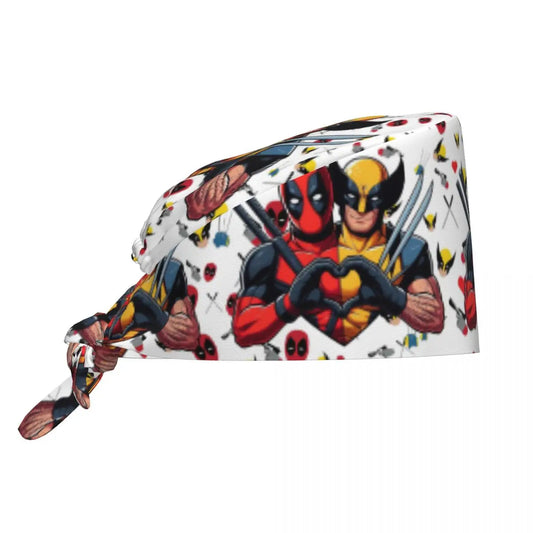 Bandana Deadpool i Wolverine – duet, białe serce