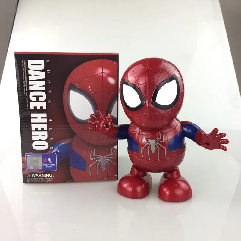 Tańczący robot LED Avengers Iron Man – srebrny hełm Dance Hero