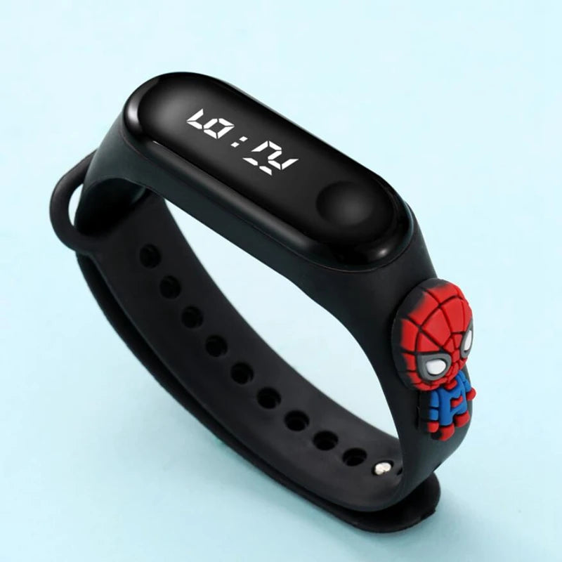 Zegarek Avengers LED - dla dzieci, wodoodporny, superbohater