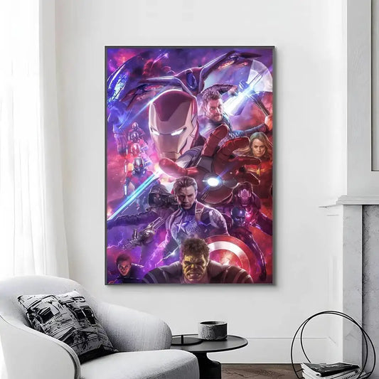 Plakat Avengers Infinity War – różowy projekt kosmiczny