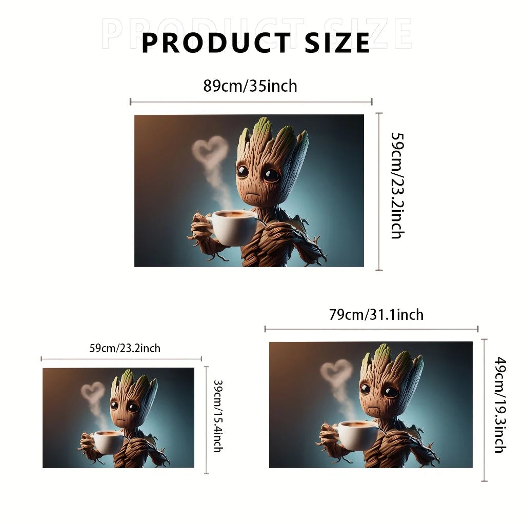 Antypoślizgowa mata łazienkowa Marvel Groot z motywem 3D