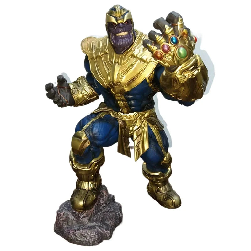 Figurka Thanos GK – świecąca Rękawica Nieskończoności, dekoracja z ruinami
