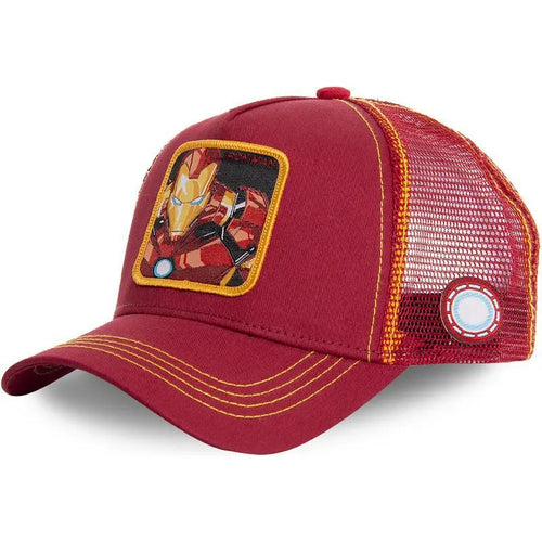 Czapka z daszkiem Iron Man – bordowo-złota