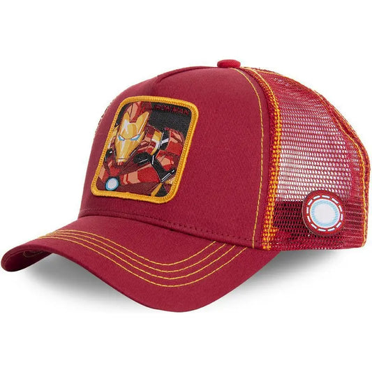 Czapka z daszkiem Iron Man – bordowo-złota
