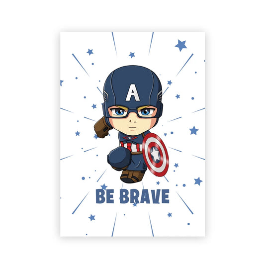 Plakat Chibi Captain America – bądź odważny