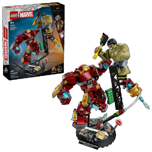 LEGO Marvel 76343 - Epicka bitwa Hulkbustera z Hulkiem, 413 elementów
