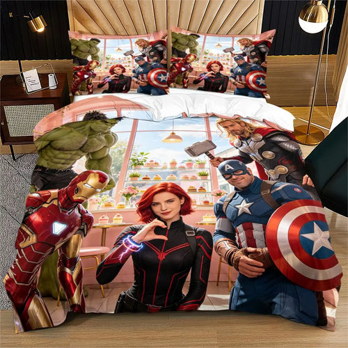 Komplet pościeli Avengers – Iron Man Hulk Captain America Thor Black Widow
