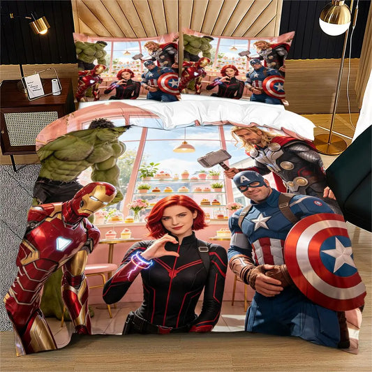 Komplet pościeli Avengers – Iron Man Hulk Captain America Thor Black Widow