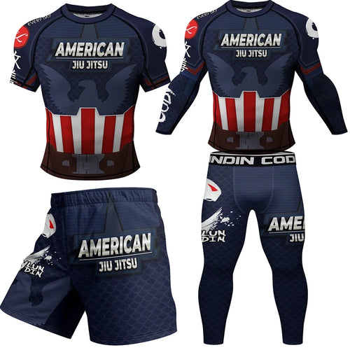 Zestaw do jiu-jitsu Captain America – granatowa tarcza i orzeł