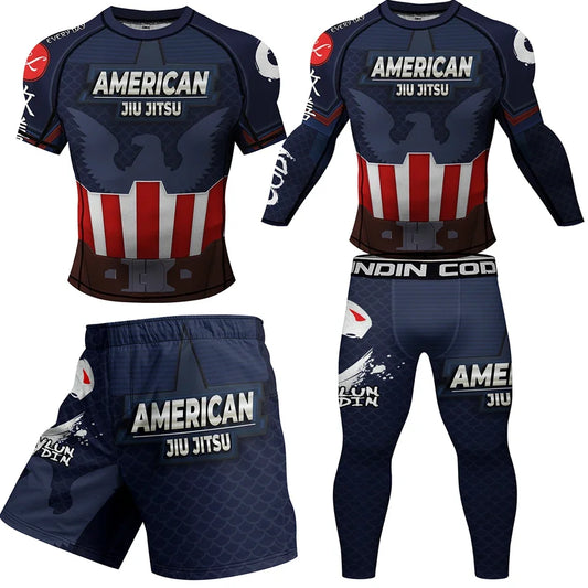Zestaw do jiu-jitsu Captain America – granatowa tarcza i orzeł