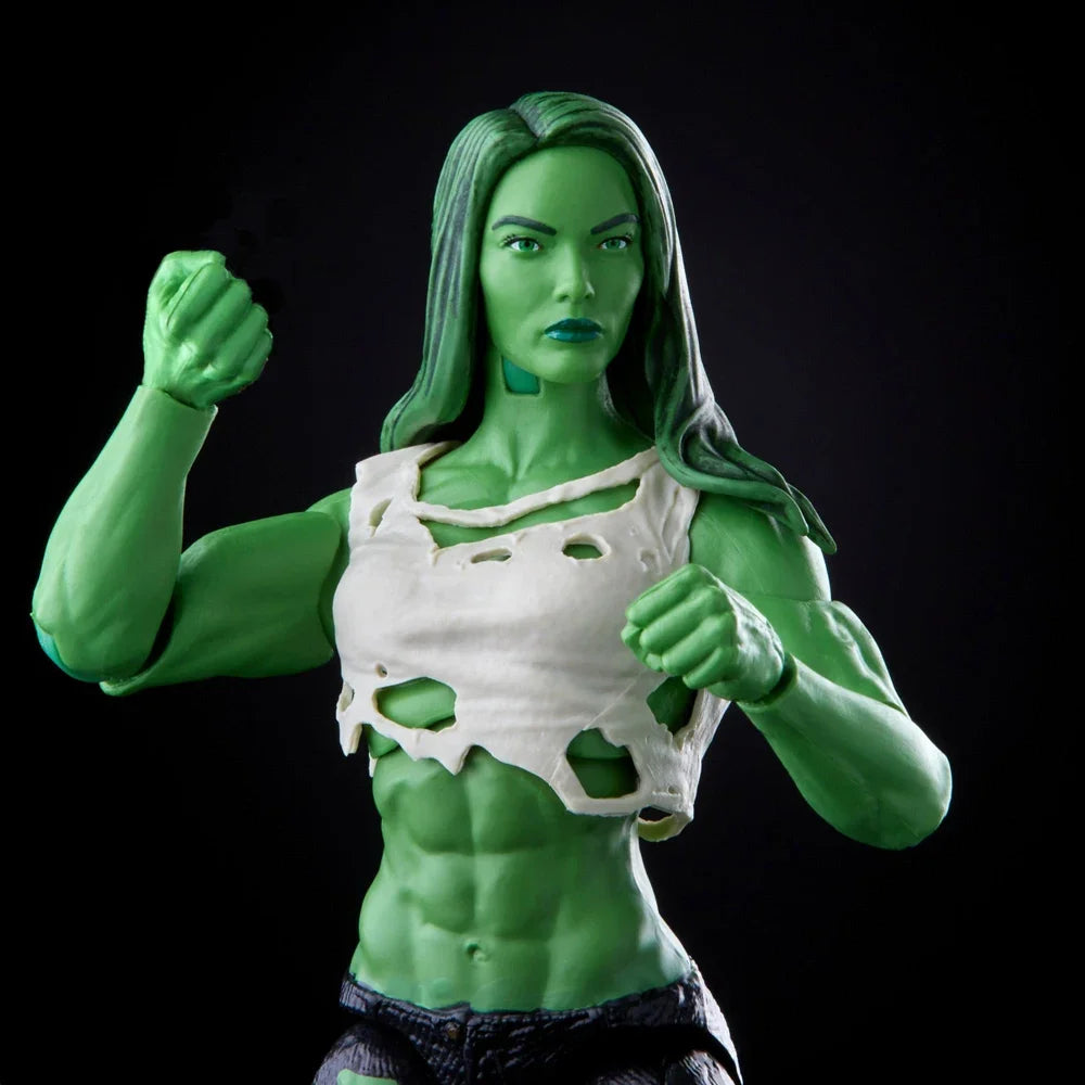 Ruchoma figurka She-Hulk Marvel Legends — z dwiema głowami, 15 cm
