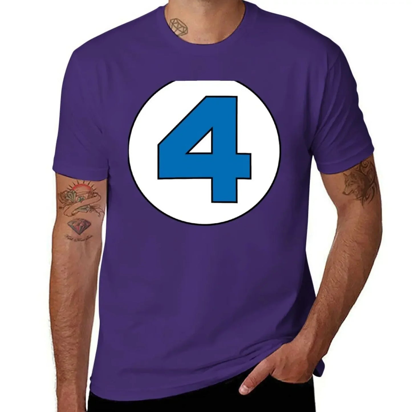 T-shirt The Fantastic 4 – duże czarne logo, fason oversize