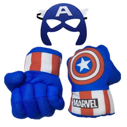 Rękawice bojowe Avengers Kapitan Ameryka dla dzieci – maska i pięści