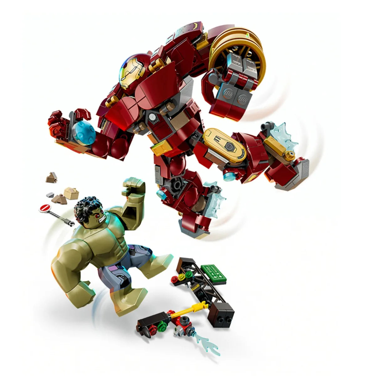 LEGO Marvel 76343 - Epicka bitwa Hulkbustera z Hulkiem, 413 elementów