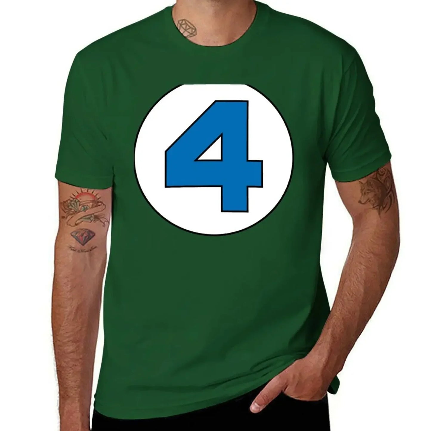 T-shirt The Fantastic 4 – duże czarne logo, fason oversize