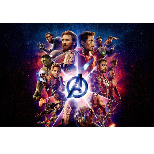 Plakat Avengers Infinity War – logo promieni