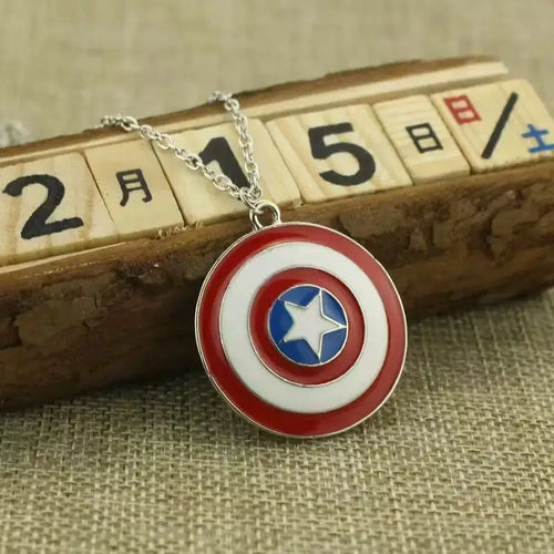 Naszyjnik Avengers Captain America – zawieszka w kształcie tarczy